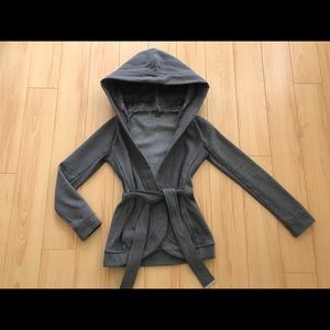 Hoodie Sweater w/ Wrap Tie